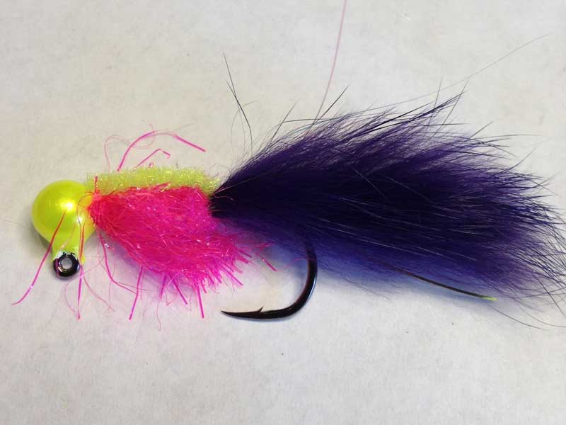 Danielson Salmon/Steelhead Marabou Fishing Jigs, Purple/Pink/Black