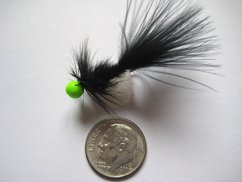 Beau-Mac Black/Black Marabou Jig 1/8oz – Perfect For Salmon & Steelhead Fishing